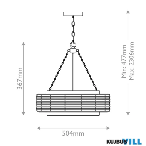 Elstead QZ-WAYLON-4P-AWH Függeszték 4xE27 max.60W