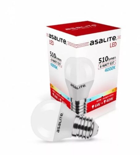 ASALITE LED gömb izzó 6W E27 G45 4000K - ASAL0059