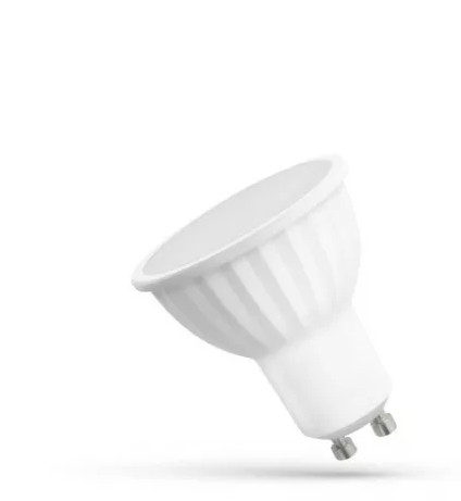 SPECTRUM LED Izzó 9W GU10 NW műanyag, fehér - WOJ13258