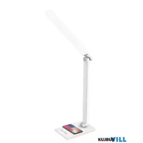   Asztali lámpa LED 8W dimm., USB, vez. nélküli töltés, fehér, Meggie - DL3304/W