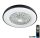 Ventilátoros LED mennyezeti lámpa 48W, opál, távir., fekete/fehér, IP20 - LCL6345