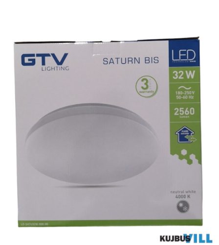 GTV LED Mennyezeti lámpa 32W, fehér, 4000K, IP54 Saturn - LD-SATU32W-NW-00