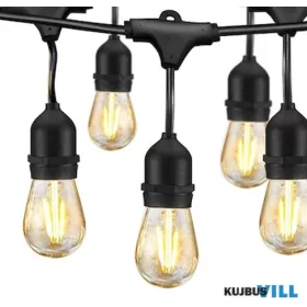   ORNO szolár fényfüzér távirányítóval 10x0,1W, 3000K, E27, IP44, 10m - LG-4/10ME27