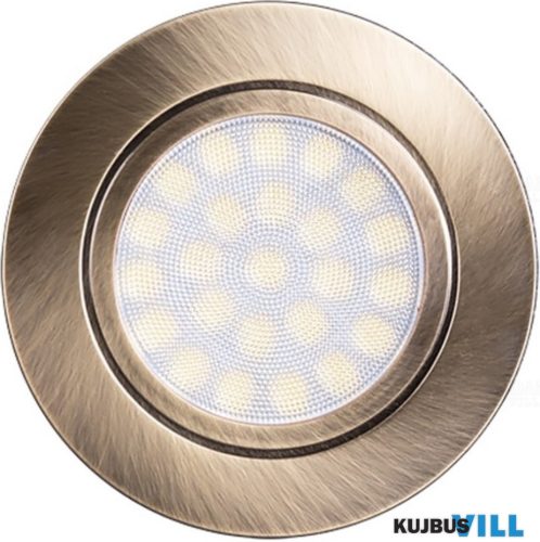 Ultralux LED lámpa 4W, beép., 220-240 VAC, IP44, szatén-sárgaréz - LML220442SB