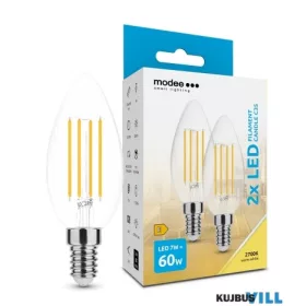   Modee LED Izzó Filament Gyertya C35 7W E14 360° 2700K (806 lumen)