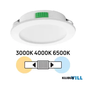   Ultralux LED beépíthető spotlámpa 4W CCT 380lm 12V DC IP44 Kivágási méret: 55-58mm kerek fehér