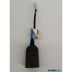 Vivalux lámpafoglalat E27 250V fekete 17cm kábel - 002269
