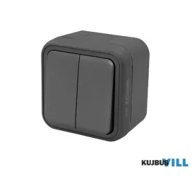   COMMEL Falon kívüli csillárkapcsoló 10A 250V IP55 antracit - 043-105