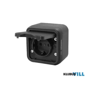   COMMEL Falon kívüli dugalj 16A 250V IP55 antracit - 043-111