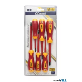   COMMEL VDE csavarhúzó készlet, szigetelt, 1000V (6db/cs) - 370-251