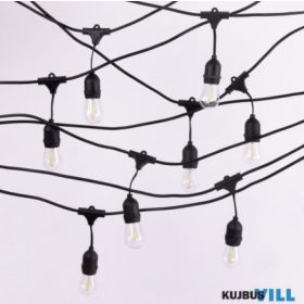   Ecolight LED Fényfüzér 1W, 10db kisgömbbel, E27, 2700K, IP44, 10m - EC20087