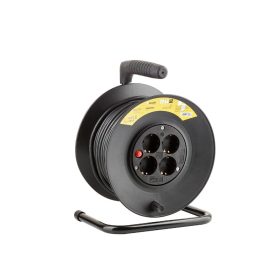   Technik Professional kábeldob 16A 4-er 25m 1,5mm2 fekete - MT4K25M1,5F