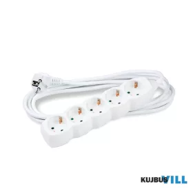   Technik Elosztó 5 utas 5m kábellel 1,5mm2 rézkábel (fehér) 16A