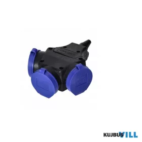   ORNO 3-as csatlakozóaljzat fekete 230V 16A IP44 160x130x50 mm - OR-AE-13209_GS