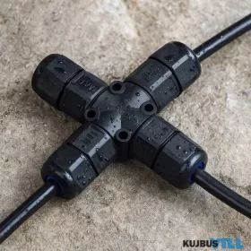   ORNO 4 pólusú kábelcsatlakozó X-típus 450V 25A IP68 100x100 mm PA6 3x4mm2 - OR-AE-13615
