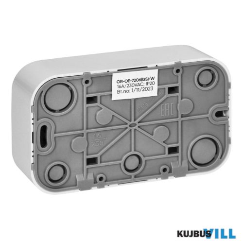 ORNO TODO felületre szerelhető kettes aljzat 2P+E fehér - OR-OE-7206(GS)/W