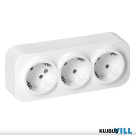   ORNO Todo felületre szerelhető hármas aljzat IP20 fehér - OR-OE-7209(GS)/W