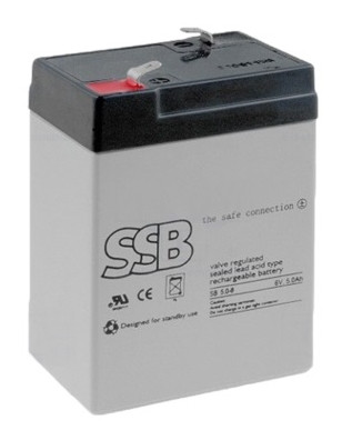 SSB 6V 5Ah zárt ólomakkumulátor SB5-6-F1