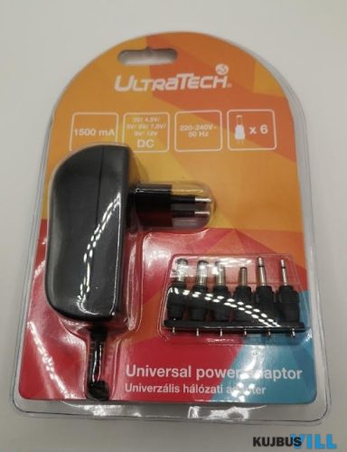 UltraTech adapter, univerzális hálózati, 1500mAh - ADP1500