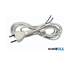   UltraTech dugvillás csatlakozó, 3m vezetékkel, fehér, 2x0,75mm2, H03VVH2-F lapos kábellel