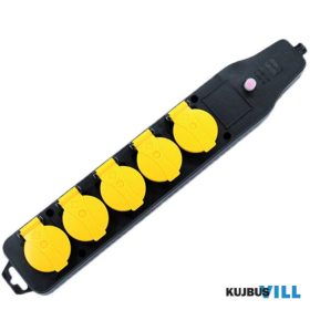   UltraTech elosztó,5-ös, újravez., gyerekvéd., 16A, IP54 - EU5IP