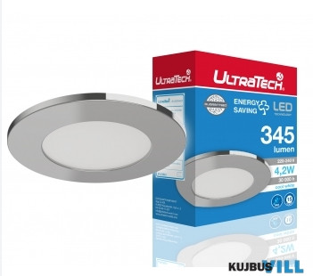 UltraTech LED spot 4,2W 4000K IP65 króm - UT-LEDSP345CR