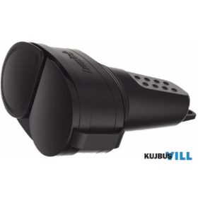   UltraTech dugalj 2-es, 16A/250V,gumi,fedéllel, földelt, gyer.vd, fekete, IP44 - SO110BK