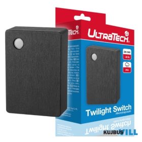   UltraTech alkonykapcsoló,oldalfalra, 2070W, fekete, IP44 - UT-TS108BK