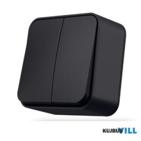   VIDEX Binera fekete színű falon kívüli csillárkapcsoló (105) - VF-BNS12-BG/5404