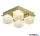 ALADDIN 33640-4SB Cuboid 4Lt Flush ,Satin Brass Metal with Clear Acrylic