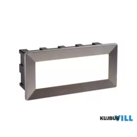   ALADDIN 0762 Ankle Outdoor Wall Light- Satin Silver Metal & Polycarbonate