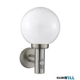   ALADDIN 085 Orb Outdoor Wall Light- Stainless Steel, White Shade