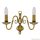 ALADDIN 1019-2AB Flemish 2Lt Wall Light - Antique Brass