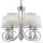 ALADDIN 1025-5CC Angelique 5Lt Pendant - Chrome, Glass > White Shades