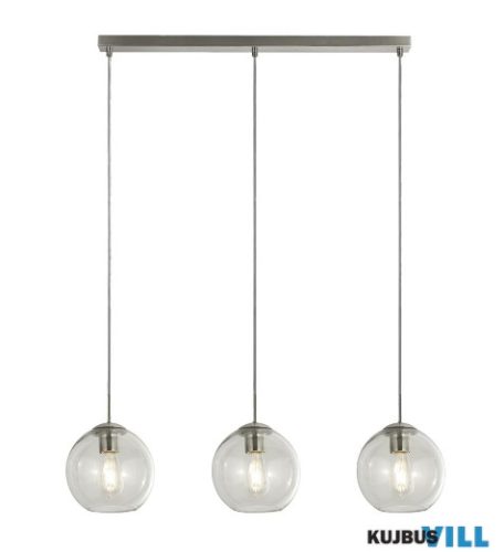 ALADDIN 1033-3CL Balls 3Lt Bar Pendant - Chrome with Clear Glass