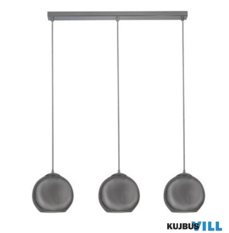 ALADDIN 1033-3SM Balls 3Lt Bar Pendant - Chrome with Smoke Glass