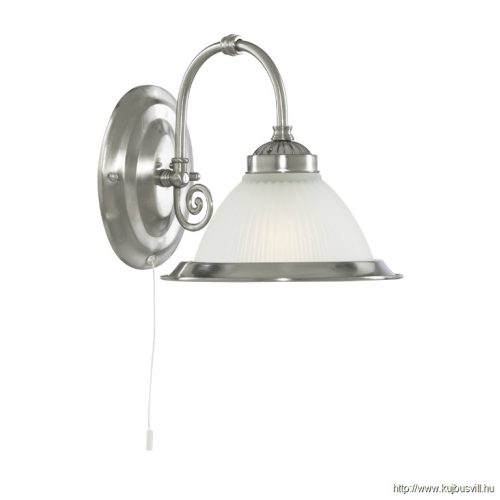 ALADDIN 1041-1 American Diner Wall Light - Satin Silver > Acid Glass