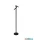 ALADDIN 10460BK Rechargeable 2Lt Floor Lamp, Black Metal