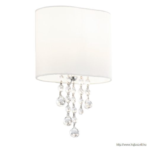 ALADDIN 1051-1CC Nina Wall Light - Chrome, Crystal > White Shades