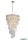 ALADDIN 10658-10SB Lux & Belle 10Lt Pendant, Satin Brass Metal & Clear Crystal