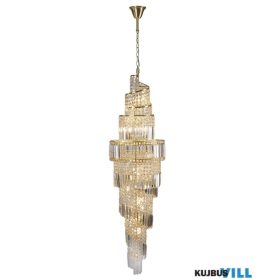   ALADDIN 10658-19SB Lux&Belle 19LT Stairwell -Satin Brass Metal&Clear Crystal