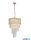 ALADDIN 10658-6SB Lux & Belle 6Lt Pendant, Satin Brass Metal & Clear Crystal