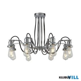   ALADDIN 1068-8CC Olivia 8Lt Pendant - Chrome > Black Braided Cable