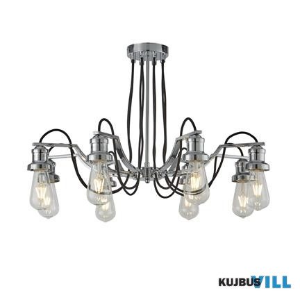 ALADDIN 1068-8CC Olivia 8Lt Pendant - Chrome > Black Braided Cable