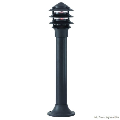 ALADDIN 1076-730 Bollards 730mm Outdoor Post - Black Aluminium > Glass, IP44