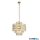 ALADDIN 10766-450SB Lux&Belle 9LTPendant-SatinBrass Metal&Clear PearDrop Crystal