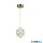 ALADDIN 10809-230SB Lux&Belle LED Pendant-Satin Brass Metal & Clear Crystal
