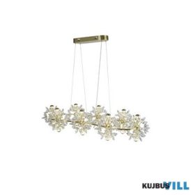   ALADDIN 10811-8SB Lux&Belle LED 8LT Oval Bar-SatinBrass Metal&Clear Crystal