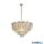 ALADDIN 10815-620CL Lux&Belle 8LT Pendant-Satin Brass Metal & Clear Glass