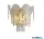 ALADDIN 10817-2CL Lux&Belle 2LT Wall Light-Satin Brass Metal & Clear Glass